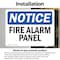 Signmission Fire Alarm Panel, 5 in W x Rectangle, Vinyl Decal OS-2PACK-NS-D-35-L-12535 - alternate 5